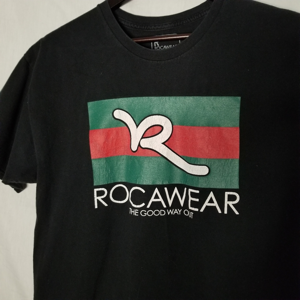 ROCAWEAR Y2K vintage short tshirt red and green L